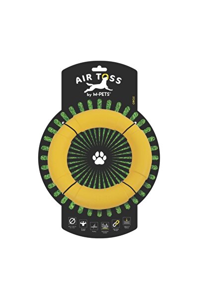 M-PETS Air Toss Circle Durable Water Floating Dog Toy Yellow