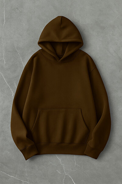 Genel Markalar Unisex Basic Oversize Pamuklu Sweatshirt