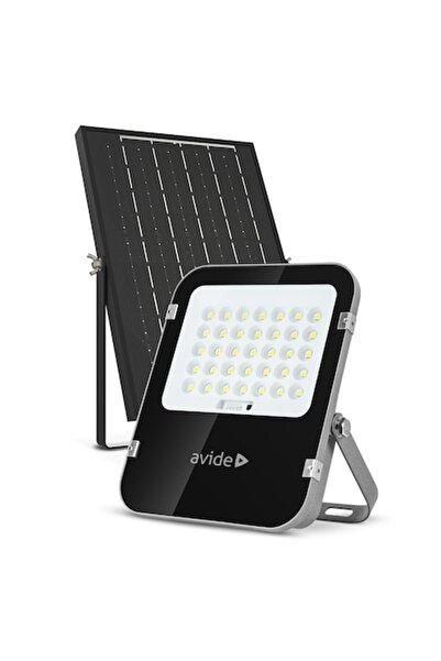 Avide Proiector solar Avide 100W, luminozitate 1400lm, panou separat 10W, IP65