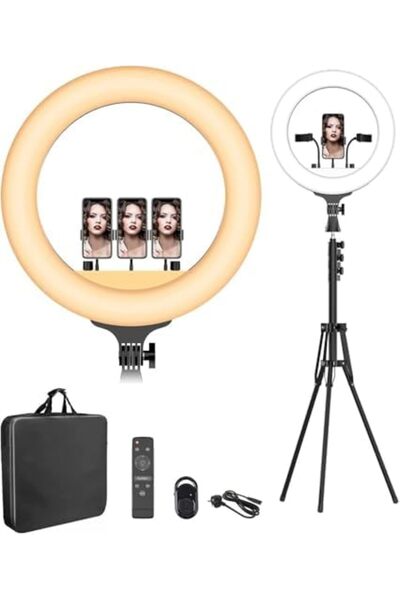 Generic TRADEXPRESS 14 INCH LED Ring Light, 14 inch/35 CM, Video Light, Auxiliary Light, 3000K - 6,500K Dimm
