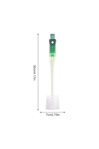 Flippy Brush for Cleaning Glasses, Mugs, Bottles, Flippy, Long Handle, Easy to Hang, 36x7x7cm, Green-White