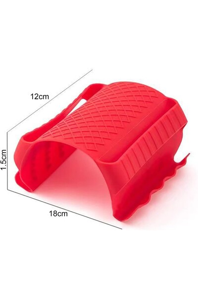 Flippy Πολυλειτουργική θήκη χειρός σιλικόνης, Flippy, Αντιολισθητική, 18x12x1,5 cm, Κόκκινο