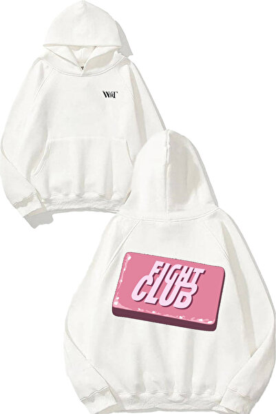 THEWERT Fight Club 7 Дизайн С бели качулки с печат на гърба
