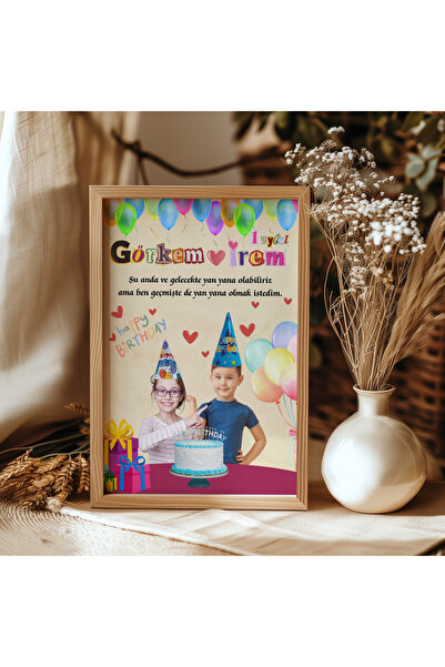 CKA Tasarım Çocukluk FotoğrafI Birleştirme Kolaj Tablosu, Kişiye Özel Çocukluk Anı Tablosu, Sevgiliye Hediye
