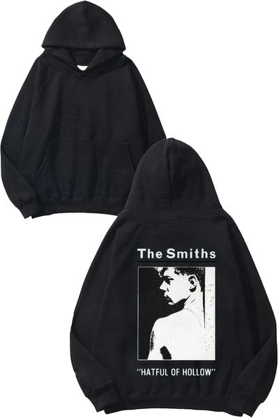 THEWERT The Smiths 4 Design Back Printed Black Hooded Sweatshirt