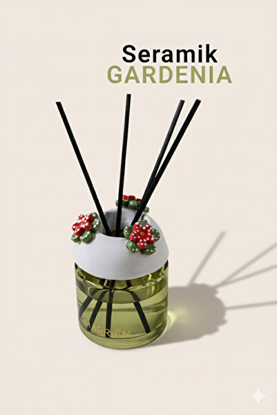 Marrien Seramik Gardenia Çubuklu Oda Kokusu 100 ml | Taze Bahçe Esintisi