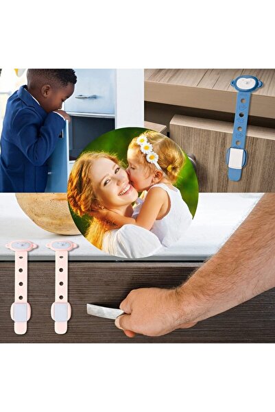 Flippy Child Safety Door & Drawer Lock - Monkey Model, Blue