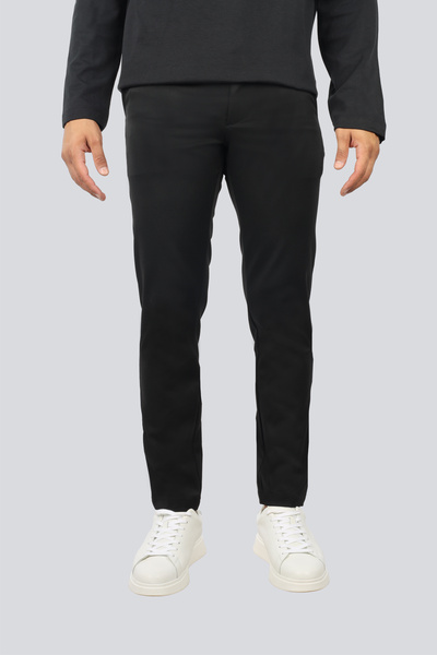 BOSS Men's Regular Fit Straight Leg Porsche Signature Black Trousers 50546890-001