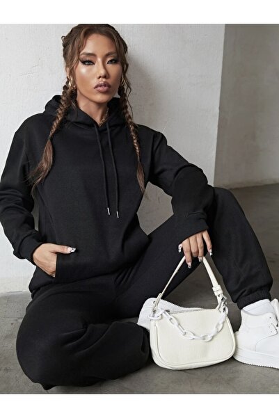 Vestiti Σετ φόρμας υπερμεγέθους με μαύρη κουκούλα