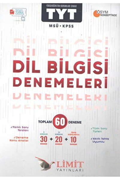 Aktif Öğrenme Yayınları Limit Yayınları TYT Dil Bilgisi 60 Deneme