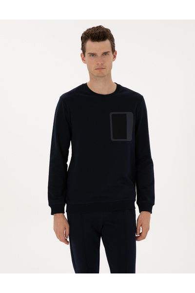 Pierre Cardin Lacivert Regular Fit Bisiklet Yaka Sweatshirt 50317658-VR033