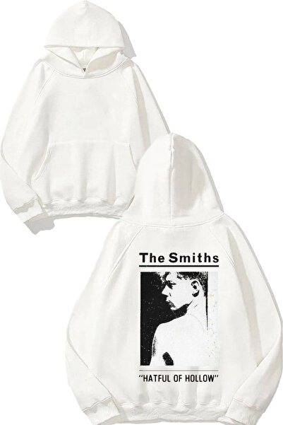 THEWERT Hanorac alb cu glugă cu imprimeu The Smiths 4 Design