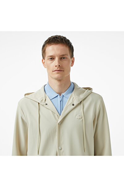 Lacoste Erkek Regular Fit Kapüşonlu Bej Ceket