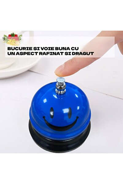 Flippy Multifunctional Metal Bell, Flippy, Blue, 7.5x7.5x6.5 cm, Reception, Restaurant, Cafes