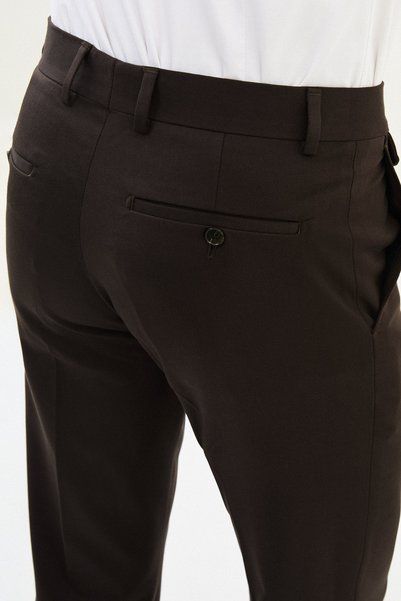 Mcr Düz Slim Fit Klasik Erkek Pantolon Kahve - 38988.21K