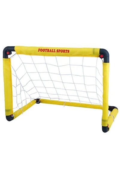 Flippy Σετ τέρματος ποδοσφαίρου για παιδιά, Flippy, 80x120 cm, Μπάλα, Κάρτες, Τρόμπα, Σφυρίχτρα, Διαδραστικό, Διασκεδαστικό, Κίτρινο