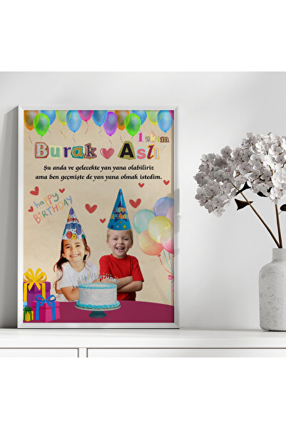 CKA Tasarım Çocukluk FotoğrafI Birleştirme Kolaj Tablosu, Kişiye Özel Çocuklu...