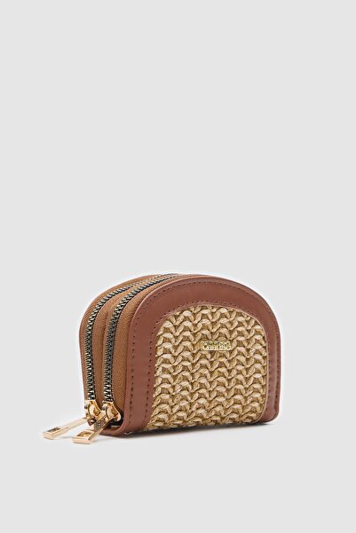 OLLBAG Jefece Taba Hasır Çanta Cüzdan