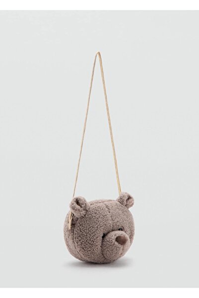 MANGO Baby Teddy Bear tasarımlı tüylü çanta