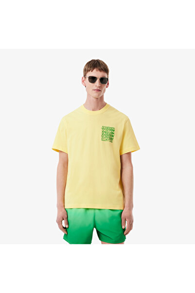 Lacoste Classic Fit Erkek Sarı T-Shirt