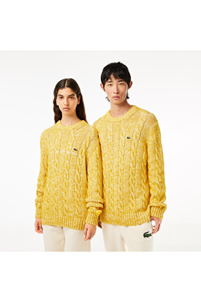 Lacoste Cotton/Mercerized Alpaca Cable Knit Sweater