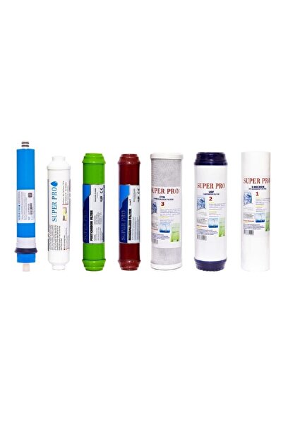 Superpro مجموعة فلاتر من 7 مراحل لأجهزة تحلية المياه المنزلية