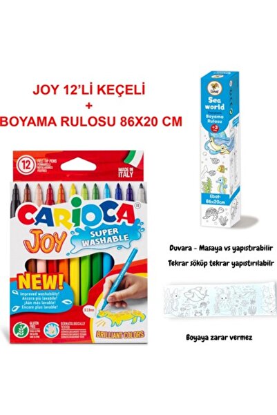 CARIOCA Joy Boyama Seti Mini Deniz Altı (Joy Keçeli 12'li + Lino Sea World 86...