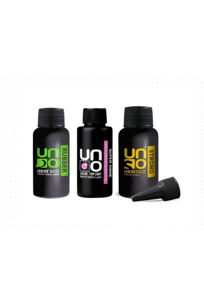 Anıl Gel Polish Uno Rubber Base Coat 50”ml ; Uno Top Coat 50”ml ; Uno Strong ...