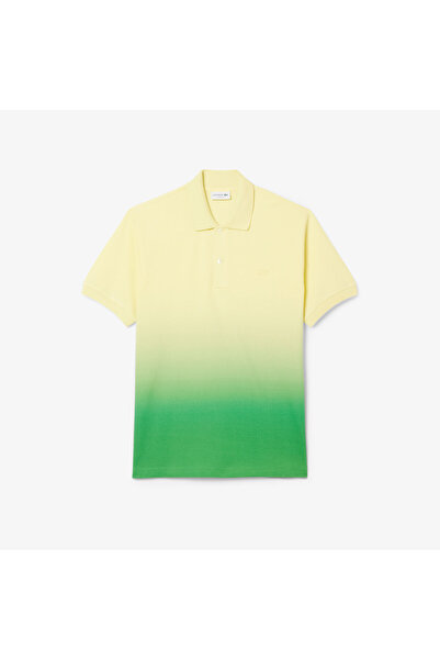 Lacoste Erkek Classic Fit Renk Bloklu Yeşil Polo