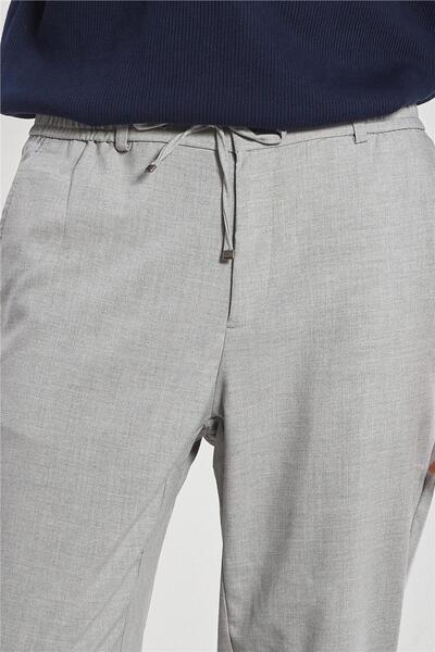 BARRELS AND OIL Elastic Waist Jogger Men's Trousers - Gray