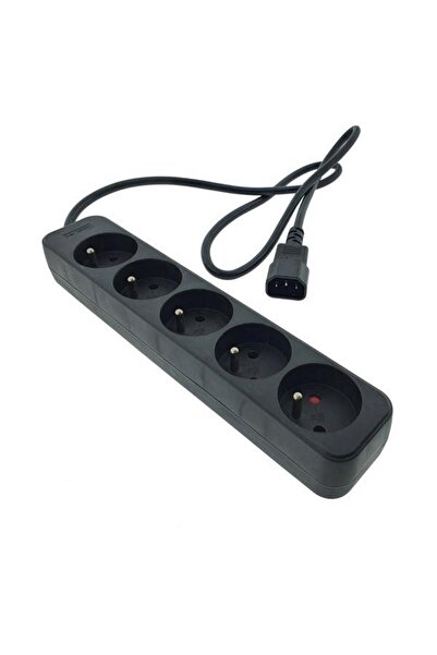 Lanberg Prelungitor cu 5 prize franceze pentru UPS, 41951, 1m, 2500W, Negru