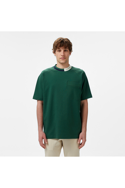 Lacoste Erkek Bisiklet Yaka Koyu Yeşil T-Shirt