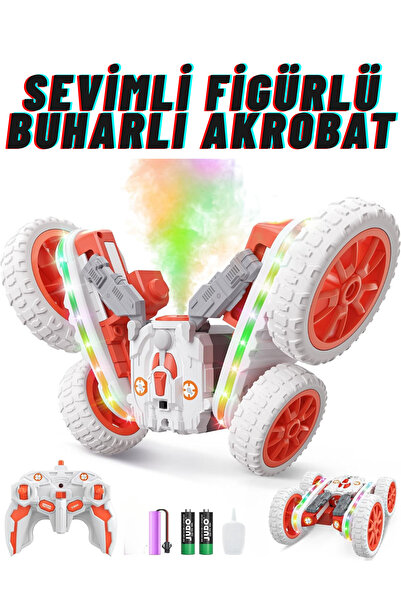 welcomein Oyuncak 2.4 Ghz Uzaktan Kumandalı Şarjlı Buhar Atan Akrobat Araba B...
