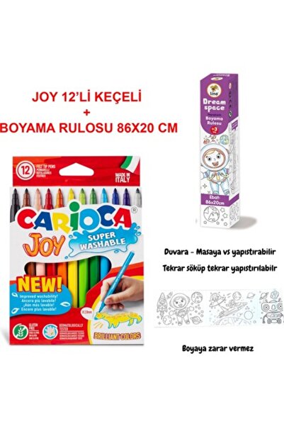 CARIOCA Joy Boyama Seti Mini Uzay (Joy Keçeli 12'li + Lino Dream Space 86X20)