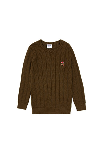 U.S. Polo Assn. سترة كاكي أساسية للأولاد 50307844-VR027