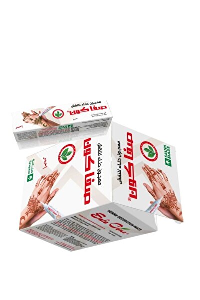 SAFA معجون الحناء لتزيين الجسم، 12 قطعة، لون أحمر