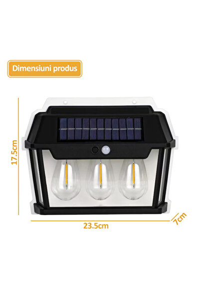 NEXTLY Set of 10 x outdoor solar lamp with 3 bulbs, 3 operating modes, motion and light sensors
