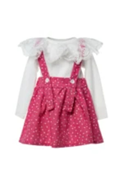 Mamboo Rochie Fetiță Sarafan cu Guler Dantelă