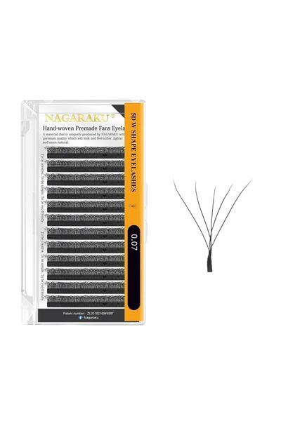 NAGARAKU ipek kirpik 5DW C Kıvrım Mix uzunluk 0.7 kalınlık