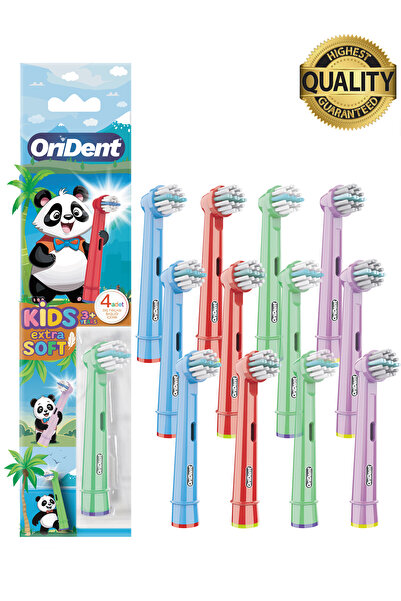 Orident Panda Kids - Çocuklara Özel Oral B Uyumlu 12 Adet Yedek Başlık – Nazi...