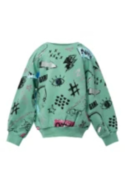 Mamboo Modern Green & Black Tracksuit for Girls