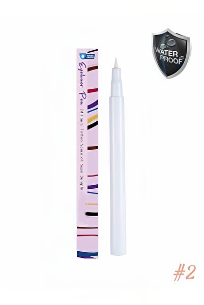 acsesuaris White Eyeliner, Liquid Pen Eyeliner, Waterproof, Intense Pigmented