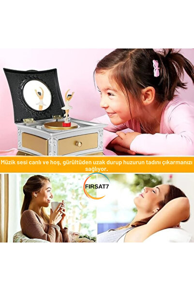 Fırsat7 Aynalı Müzik Mücevher Kutusu Dans Eden Balerin Müzik Kutusu Sevgililer Doğum Günü Ev Ofis Hediyesi