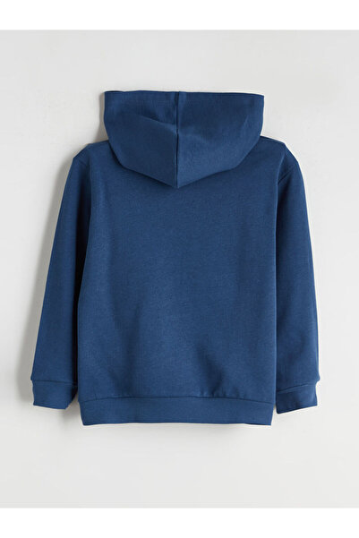 LC Waikiki Kapüşonlu Basic Uzun Kollu Erkek Çocuk Fermuarlı Sweatshirt