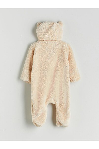 LC Waikiki LCW baby Hooded Long Sleeve Baby Girl Plush Jumpsuit