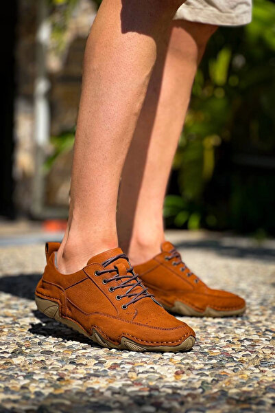 YLCN-EMTrend Men's Shoeskbdx1 Kuback Tan Leather Casual Men's Shoes