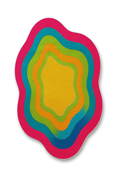 Rugs Modern Halı MOSSO Çok Renkli Soyut Kreatif Desen Dokuma Taban Modern Dek...