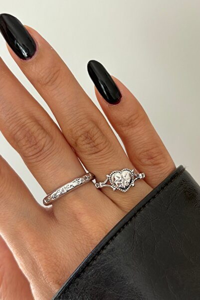 Lavian Accessories Gümüş Tesoro 2’li Yüzük