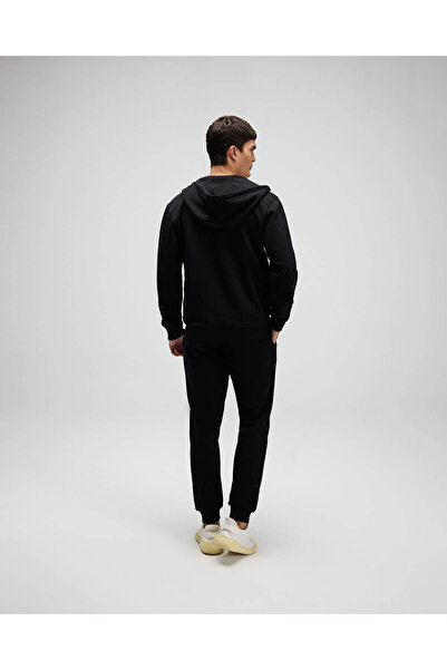 Ellesse Μαύρο ανδρικό φούτερ με φερμουάρ και κουκούλα Em581