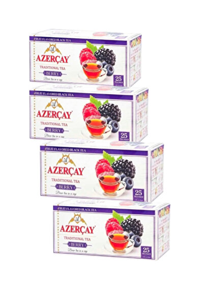 AZERÇAY شاي اسود بنكهة التوت - 25 كيس